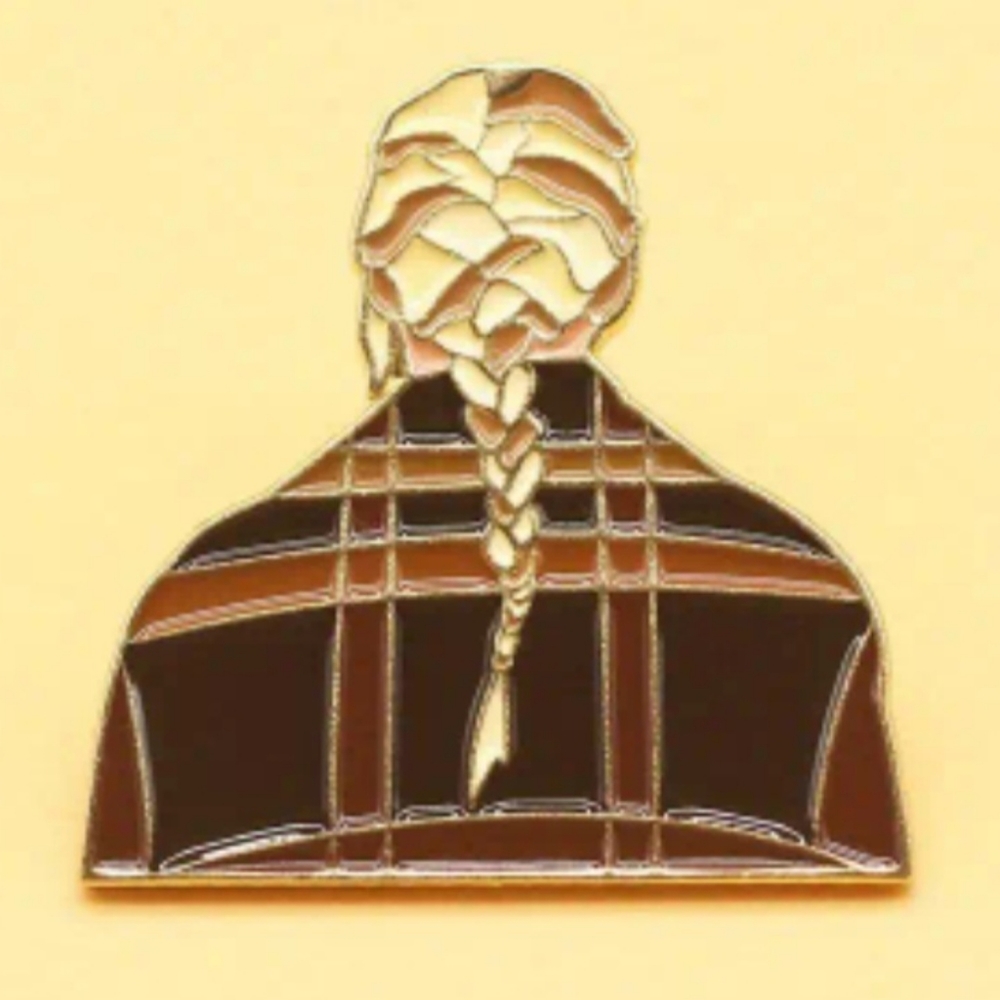 Evermore Pin Metal Taylor Swift Swiftie Braid Silhouette Accessory Gift